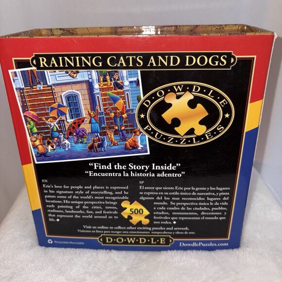Raining Cats & Dogs 500 Piece Jigsaw Puzzle Dowdle New - Picture 5 of 6